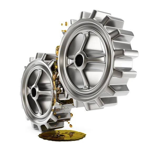 Lubricated gears — Stock Photo, Image