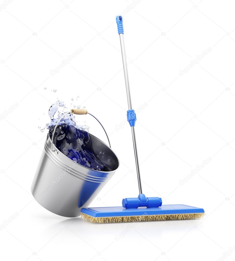 Mop and bucket — Stock Photo © AleksVF 66620873