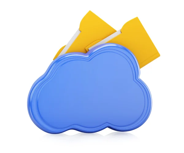 Cloud con cartelle — Foto Stock