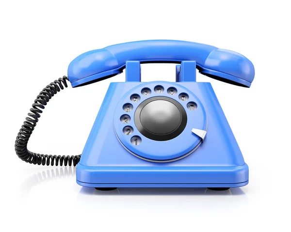 Blue classic telephone — Stock Photo, Image