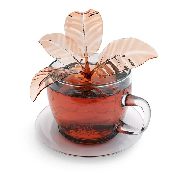 Çay yaprakları şeklinde sıçrama ile