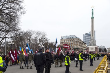 Riga, Letonya. Alayı Letonca Legion Vaffen Cc.