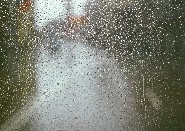 Krople deszczu na szybie — Zdjęcie stockowe
