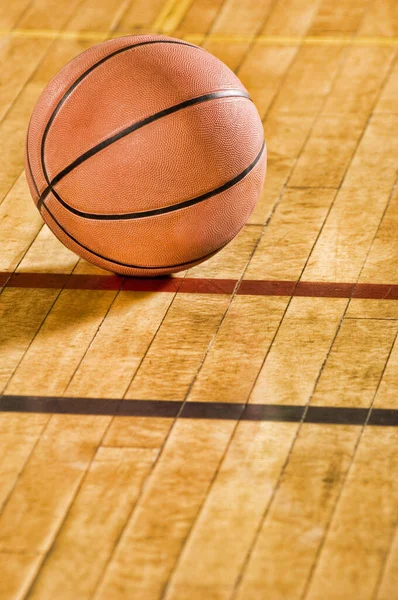 Detailní Záběr Basketbal Podlaze Hřiště — Stock fotografie