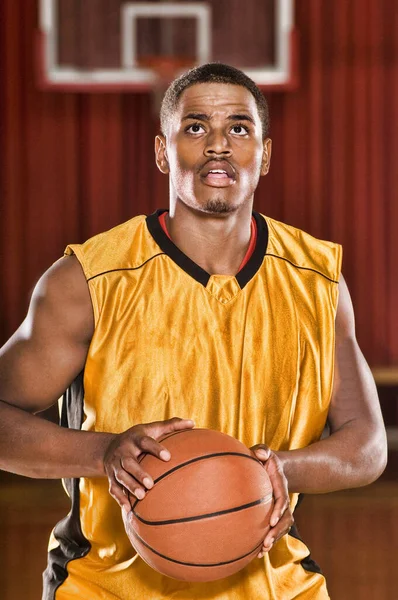 Portrait Joueur Afro Américain Basket — Photo