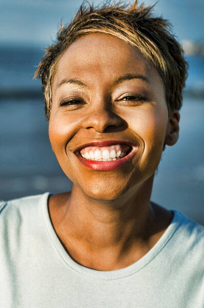 Photo African Woman Smiling Royalty Free Stock Images