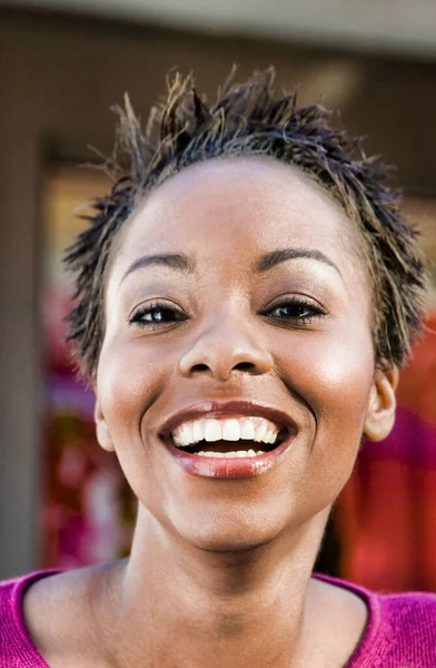 迷人的非洲裔美国女人的画像 免版税图库图片