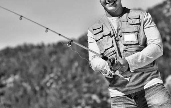 Photo Noir Blanc Fisherman — Photo