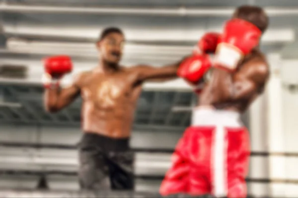 两名拳击手在拳击比赛中的照片 — 图库照片