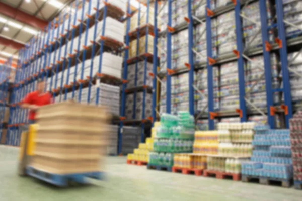 Blurred Photo Parcel Warehouse — Stock Photo, Image