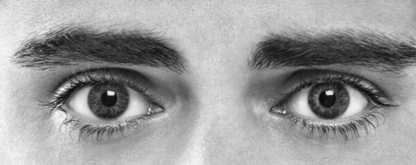 Black White Photo Young Man Stock Picture