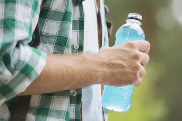 Man with energy drink — Stock Photo, Image