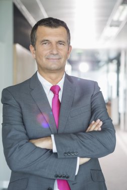 kollarını çapraz duran işadamı