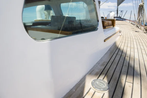 Дошки яхт палуби — стокове фото
