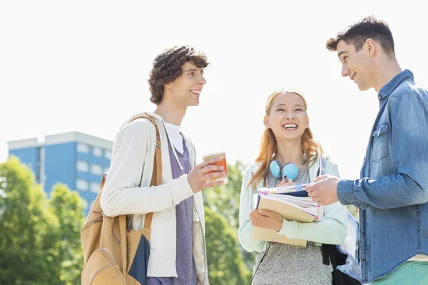 Studenti che hanno conversazione — Foto Stock