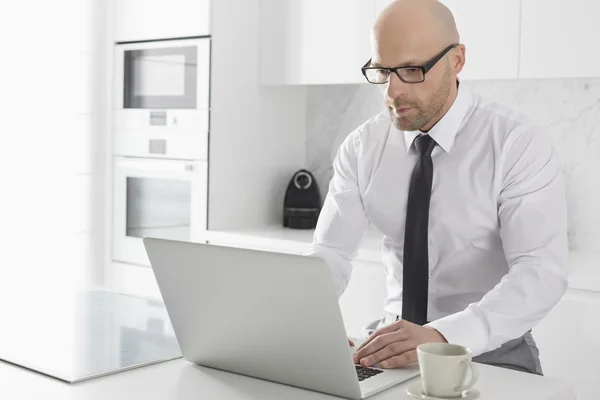 Hombre de negocios usando portátil — Foto de Stock