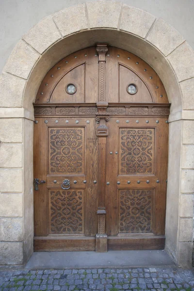 Porta chiusa in legno — Foto Stock