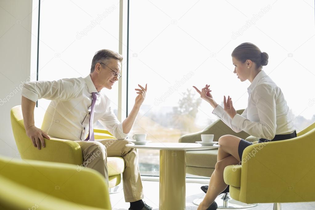 Business people having  conversation