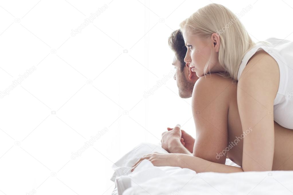 couple spending time in bed