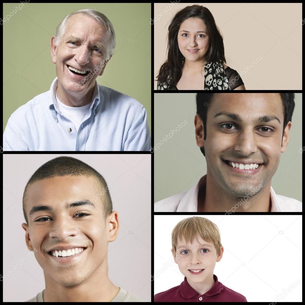 multi-ethnic people smiling