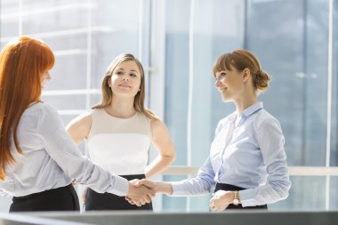 el sıkışan iş kadınları