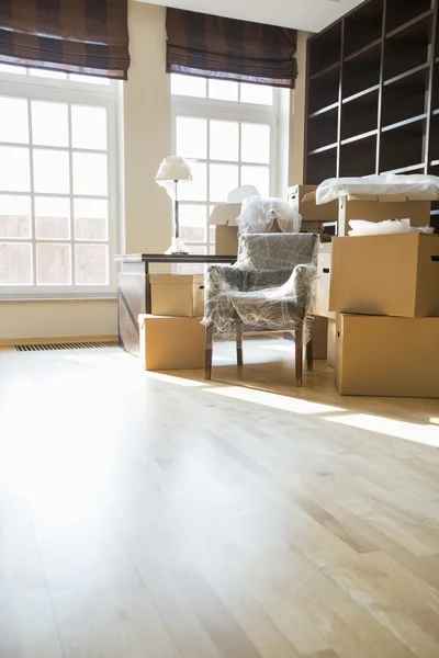 Cajas y muebles de cartón — Foto de Stock