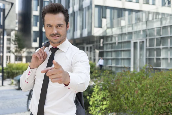 Businessman pointing at you — Stock Photo, Image