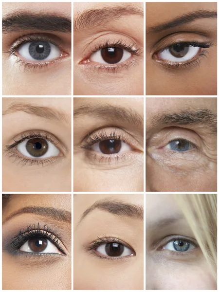 Colagem de olhos humanos — Fotografia de Stock