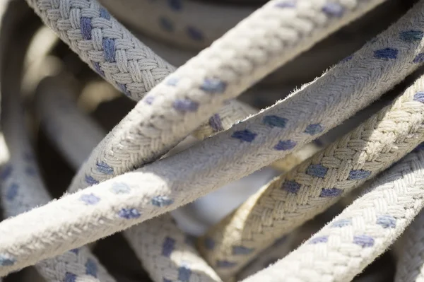 Rope wound around winch — Stock Photo, Image