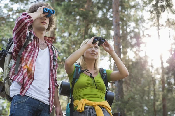 Ouple använder kikare — Stockfoto