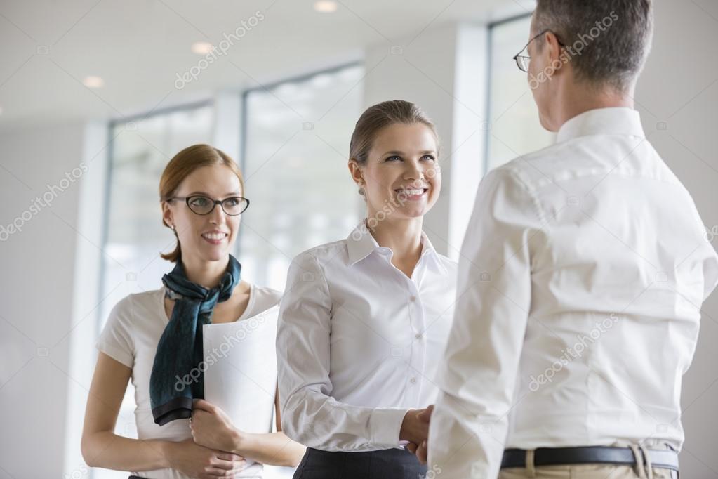 Business people shaking hands