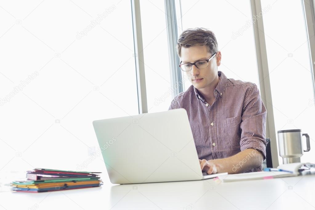 businessman working with laptop