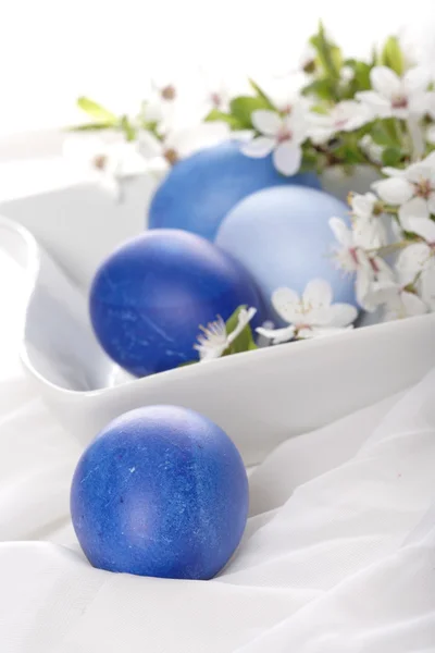 Huevos azules de Pascua — Foto de Stock