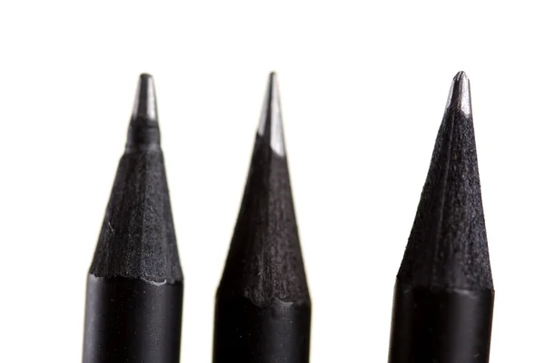 Three black Pencils — Stock Photo, Image