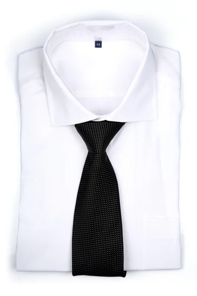 Corbata negra y camisa blanca — Foto de Stock