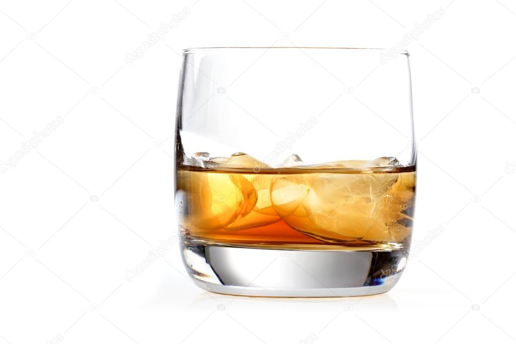 Crystal glass with whisky