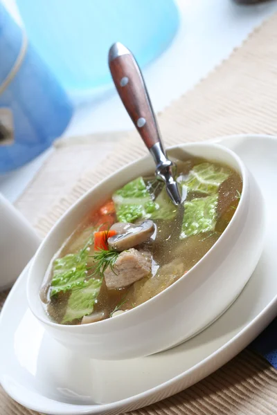 Sopa de caldo saborosa — Fotografia de Stock