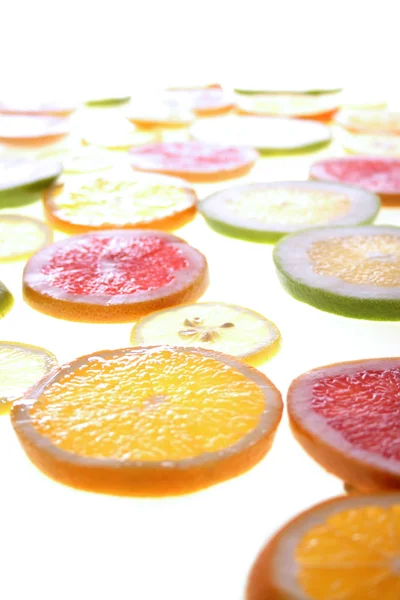 Sliced lemons and grapefruits — Stock Photo, Image