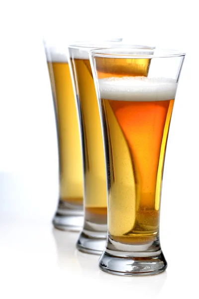 Drei Pints Bier — Stockfoto