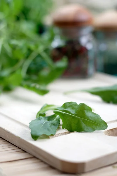 Rucola fresca - rodaje en estudio —  Fotos de Stock