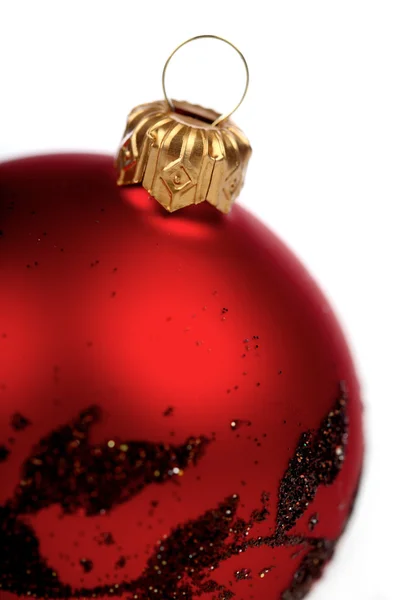 Röd Christmass bauble — Stockfoto