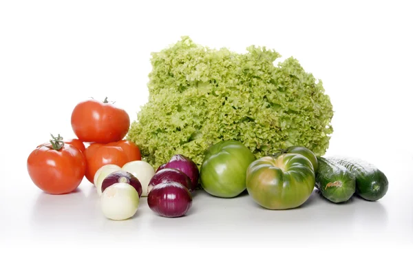 Vegetables composition on white — Stock Photo, Image