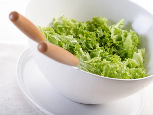 Lechuga fresca en un tazón — Foto de Stock