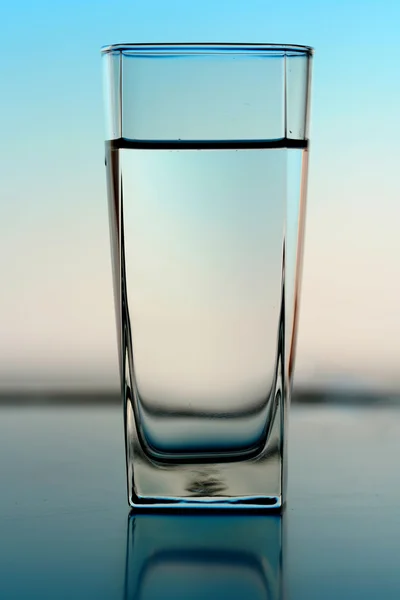 Glass with crystal  water — Stock Photo, Image