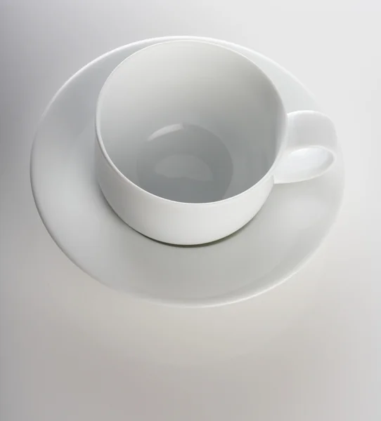 Leere weiße Tasse — Stockfoto