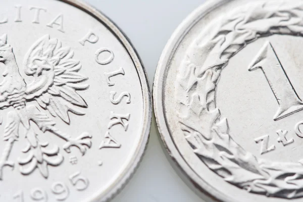 Lengyel valuta érmék — Stock Fotó