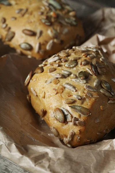 Fresh tasty bread with seeds — Stock Photo, Image