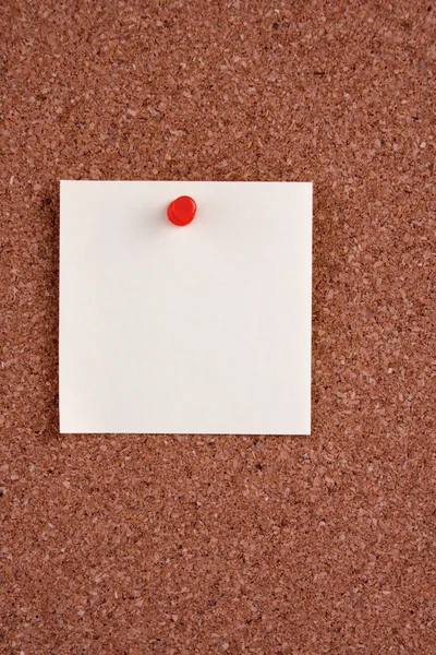 Cork board with note — Stock Photo, Image