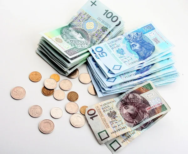 Pools geld - zloty — Stockfoto