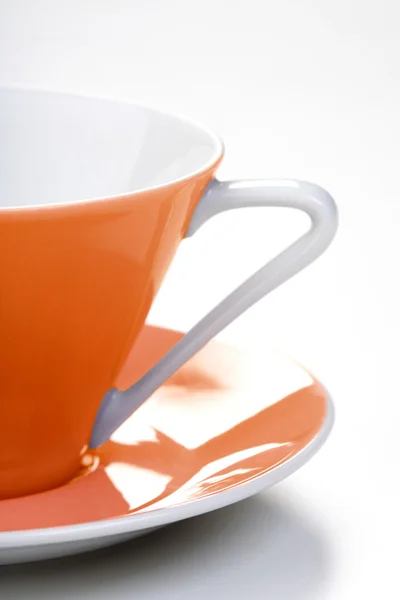 Oranžový prázdný pohár — Stock fotografie